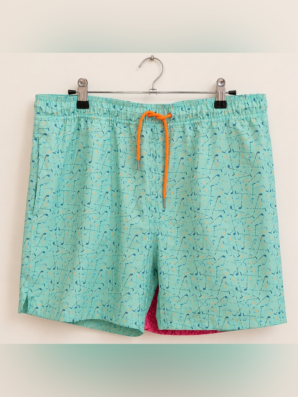 NWT Robert Graham Golf Clubs Print Swim Trunks XL Stretch Swim Shorts MSRP $98 - Picture 4 of 9